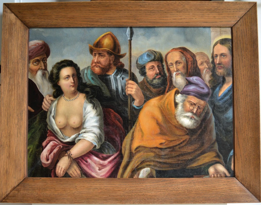 Gemälde „Christus und die Ehebrecherin“ (nach der Restaurierung)